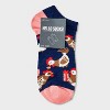 Women's Party Chickens Low Cut Socks - Navy/Pink 4-10: Recycled Polyester, Animal Icon, Lightweight Jacquard Knit - 2 of 3