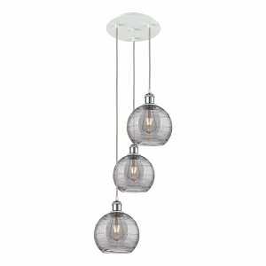 Athens Deco Swirl - 3 Light Cord Hung Multi Pendant In Industrial Style-30.38 Inches Tall and 14.5 Inches Wide - 1 of 1