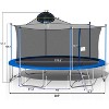 VisioGear Trampolines, Trampoline with Safety Enclosure Net, Trampoline with Basketball Hoop, Green, 189"*189"*130.5" - 2 of 4
