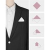 INSPIRE CHIC Men's Cotton Contrast Solid Color Tuxedo Pocket Squares Handkerchiefs - 3 of 4