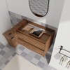 SEVOBAL Bathroom Storage Cabinets Wall Mounted Vanity With Soft Close Drawer And Adjustable Shelves for Modern Homes, Brown, 35.19"*17.94"*18.88" - 2 of 4