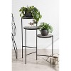 Kate and Laurel Fields Round Metal Plant Stand, 10x10x30, Gray - 4 of 4