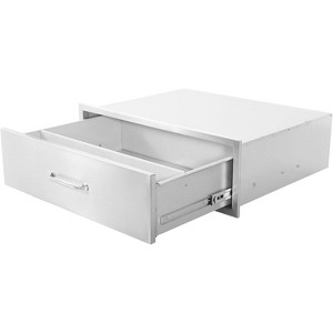 Outdoor Kitchen Drawer, 1-Layer Stainless Steel Flush Mount BBQ Drawer for Outdoor Kitchens & BBQ Islands - 1 of 4