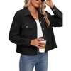 Women's Fashion Cropped Corduroy Button Down Jackets Tops Fall Trendy Long Sleeve Shirts - 2 of 4