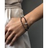 SHINE by Sterling Forever Black Beaded Disk Stretch Bracelet Silver - 3 of 3