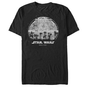 Men's Star Wars Rogue One Death Star Palm Tree Silhouette T-Shirt - 1 of 4