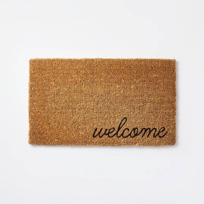 1'6"x2'6" Welcome Doormat Black - Threshold™ designed with Studio McGee
