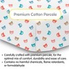BreathableBaby Cotton Percale Fitted Sheet, For 52" x 28" Crib & Toddler Bed Mattress, Bears (2-Pack) - 2 of 4