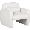Modern Teddy Fleece Accent Chair with Armrests and Pillow, Cozy Single Sofa Armchair for Living Room, Bedroom or Study - ModernLuxe - 4 of 4