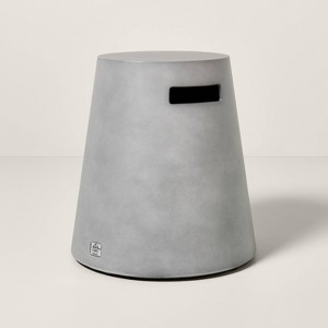 Outdoor Patio Propane Tank Cover - Cement Gray - Hearth & Hand™ with Magnolia: Steel Weather-Resistant Appliance Cover - 1 of 4