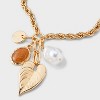 Leaf Charm and Gold Chain - A New Day™ Gold - 4 of 4