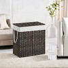 110L Laundry Hamper with Lid Laundry Clothes Hamper with 2 Removable Liner Bags Wicker Double Laundry Basket for Bathroom - 4 of 4