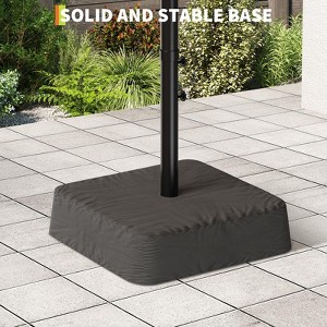 15FT Extra Large Rectangular Patio Umbrella with Base - Double-Sided Outdoor Market Umbrella with Crank Handle for Pool, Garden,Backyard - 1 of 4