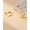 Molenia 14K Gold Heart Hoop Earrings for Women, 925 Sterling Silver Heart Shaped Huggie Minimalist Earrings Mothers Day Birthday Gifts for Women Mom - 3 of 4