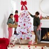 Best Choice Products Pre-Lit Premium Hinged White Artificial Christmas Pine Tree w/ Lights, Stand, PVC Branch Tips - 3 of 4