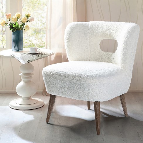 Fluffy white best sale chair target