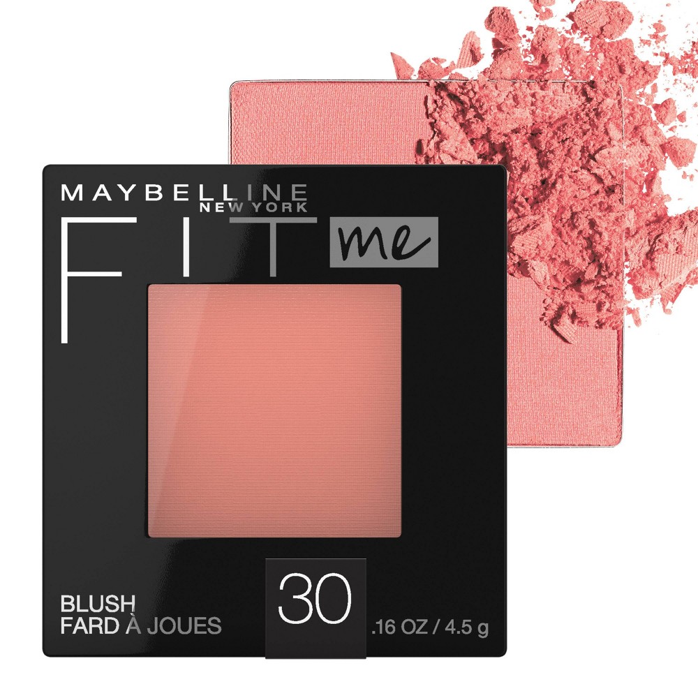Photos - Other Cosmetics Maybelline MaybellineFitMe Blush - 30 Rose - 0.16oz: Natural Sheer Finish, Pressed Po 