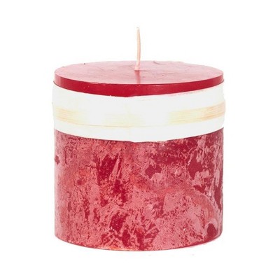 Northlight 3.25 Cranberry Red Traditional Cylindrical Outdoor Pillar Candle