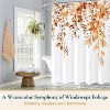LunaLulinlk Weighted-Hem Fabric Bathroom Curtain,Orange - 2 of 4