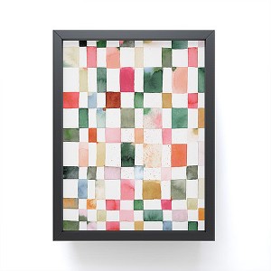 Ninola Design Watercolor checker Yuletide Framed Mini Art Print - Society6 - 1 of 3