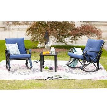 3pc Rocking Chair Patio Seating Set - Patio Festival
