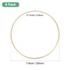 Unique Bargains Metal Electroplated Durable Multipurpose Craft Hoop 6 Pcs - 3 of 4