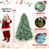 Artificial Christmas Tree with Hinged Branches, Stable Metal Stand, Easy Assembly, Green Christmas Tree for Home Holiday Decoration–The Pop Home - 4 of 4