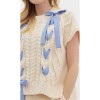 Women's Blue Ribbon Short Sleeve Sweater - entro - 4 of 4