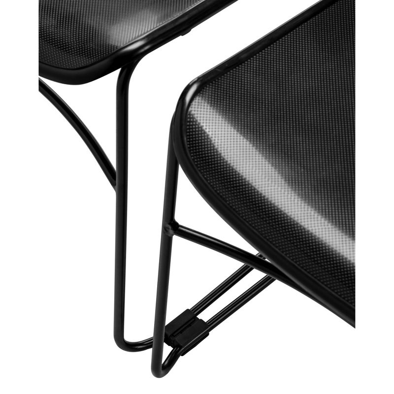 2pk Multi Purpose Ultra Compact Stack Chair Black - Hampden Furnishings, 3 of 9