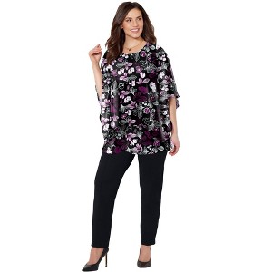 Catherines Dolman Sleeve Blouse And Tank Duet - 1 of 4