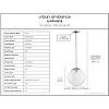 Urban Ambiance Luxury Minimalist Pendant 12.5''H x 12''W,  Brushed Nickel Finish,  Canton Collection, UHP4016 - 3 of 4