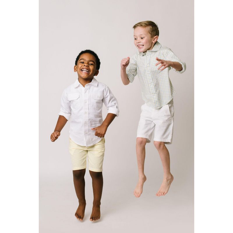 Hope & Henry Boys' Organic Cotton Seersucker Short, Kids, 4 of 9