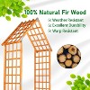 VINGLI 9.4ft Wooden Garden Arbor, Wedding Arch for Ceremony, Wood Garden Trellis for Plant Climbing, Pergola for Garden Backyard, Lawn - 4 of 4