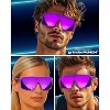 grinderPUNCH Polarized Sport Sunglasses for Men and Women, Lightweight Sun Glasses with UV Protection for Snow Hiking Cycling Running Fishing (Black) - 2 of 4