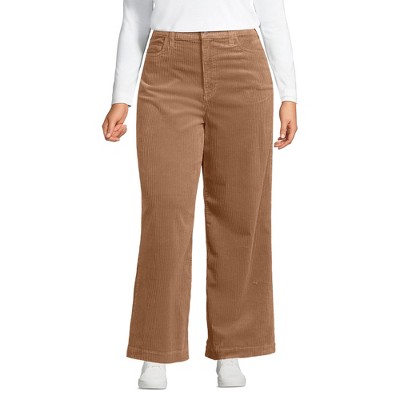 Lands' End Women's High Rise Wide Leg Corduroy Pants
