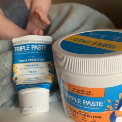 Triple Paste Diaper Rash Cream, Hypoallergenic Medicated Ointment for  Babies