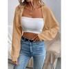 Women's Lightweight Shrug Sweater for Dresses & Tops Long Sleeve Open Front Knit Crop Bolero Cardigan - 3 of 4