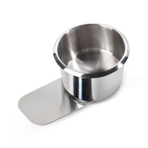 GSE Slide-Under Stainless Steel Cup Holder – Suitable for Casino Poker, Work Desks, Boats, RVs, and Trucks - 1 of 4