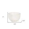 HomeRoots 7" White Marble Round Decorative Bowl - 3 of 4