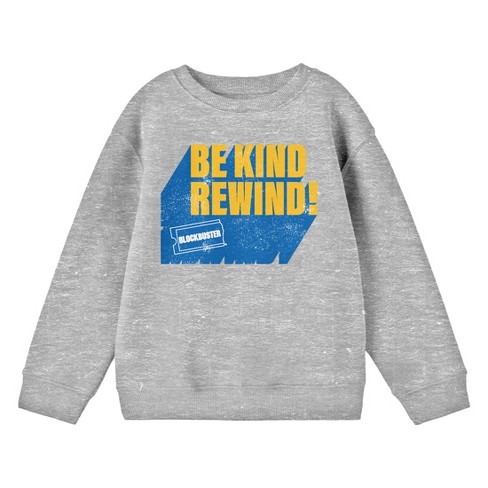 Blockbuster Be Kind Rewind Distressed Junior s Gray Sweatshirt Target