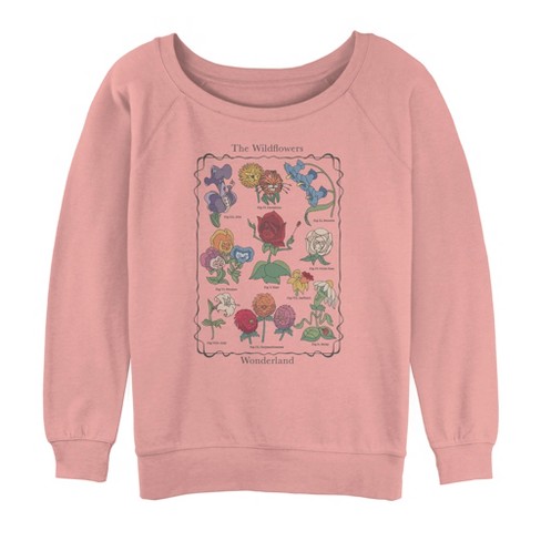 Junior's Women Alice in Wonderland The Wildflowers Chart Sweatshirt - image 1 of 3