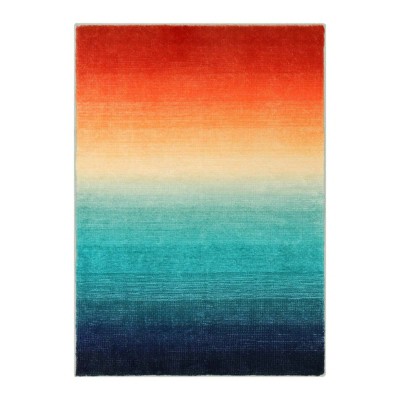 Lahome Abstract Ombre Plush Area Rug – Soft Gradient Accent with Non-Slip Backing