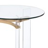 Royal Hampton 23 Inch Round End Table, Glass Top, Acrylic Legs - 2 of 4