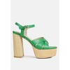 De Vil Crisscross Straps Slim Block Heel Sandals Women - 2 of 4