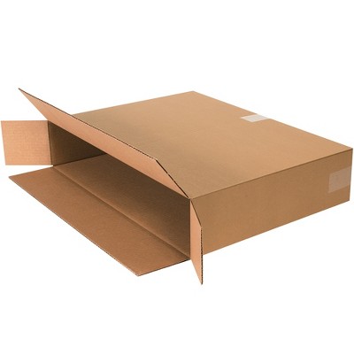 The Packaging Wholesalers Side Loading Boxes 24" x 5" x 24" Kraft 25/Bundle BS240524FOL