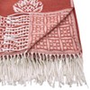 50"x60" Medallion Design Throw Blanket with Fringe Edges Persimmon - Saro Lifestyle: Cozy Fall Couch Accessory - 2 of 3