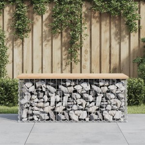 vidaXL Garden Bench Natural Wood Solid Pine Wood Compact - 1 of 4