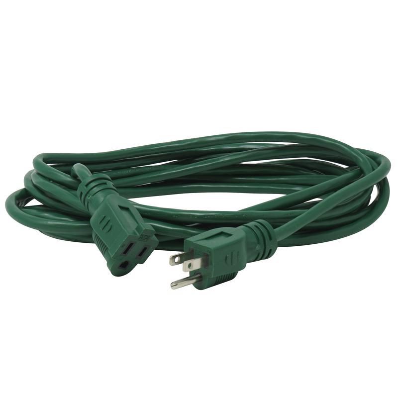 Coleman Cable Woods Outdoor 20 ft. L Green Extension Cord 16/3 SJTW, 1 of 2