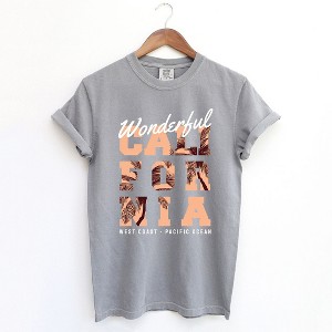 Simply Sage Market Women's Wonderful California Short Sleeve Garment Dyed Tee - 1 of 2