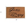 HomeRoots 18" X 30" Brown and Black Coir Fish Outdoor Door Mat - 3 of 4